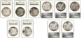 Lot of (5) 19th Century Morgan Silver Dollars. MS-62 (ANACS). OH.
Included are: 1879; 1882-O/O VAM-8; 1887-O; 1890; and 1891.
Estimate: $ 250