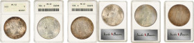 Lot of (3) Mint State Peace Silver Dollars. (ANACS). OH.
Included are: 1923 MS-63; 1934 MS-62; and 1935 MS-63.
Estimate: $ 325