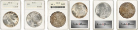 Lot of (3) Mint State Peace Silver Dollars. (ANACS). OH.
Included are: 1925-S MS-62; 1934 MS-61; and 1935 MS-62.
Estimate: $ 520