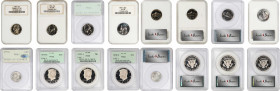 Lot of (8) Certified Gem Proof 20th Century Type Coins.
Included are: Jefferson Nickels: 1951 Proof-64 Cameo (NGC), OH; 1954 Proof-68 (NGC); 1955 Pro...