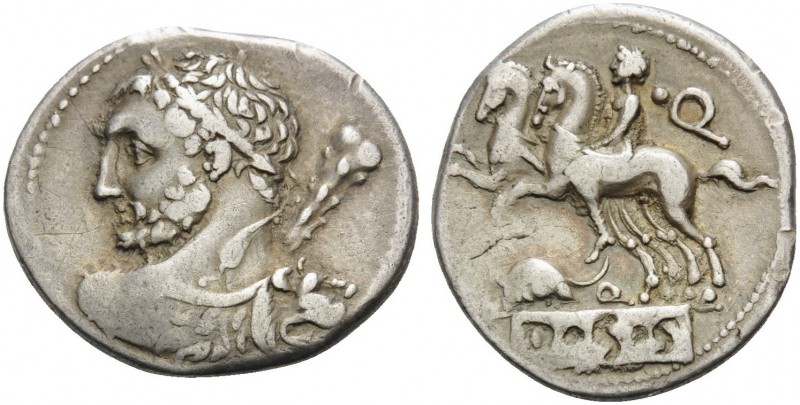 Ti. Quinctius, 112-111 BC. Denarius (Silver, 20 mm, 3.81 g, 9 h), Rome. Bust of ...