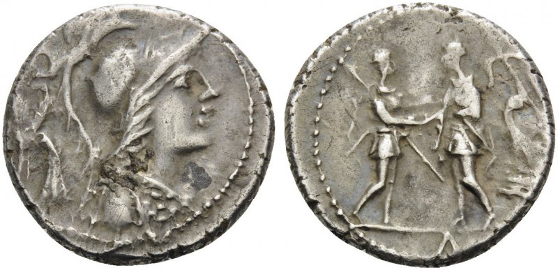 The Social War. Coinage of the Marsic Confederation, 90-88 BC. Denarius (Silver,...