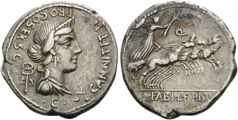 C. Annius T.f. T.n, 82-81 BC. Denarius (Silver, 19 mm, 3.82 g, 12 h), Rome. C. A...