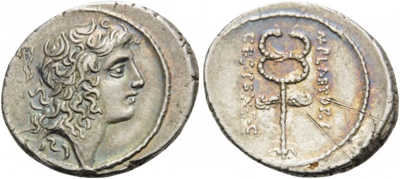 M. Plaetorius M.f. Cestianus, 57 BC. Denarius (Silver, 20 mm, 3.72 g, 7 h), Rome...