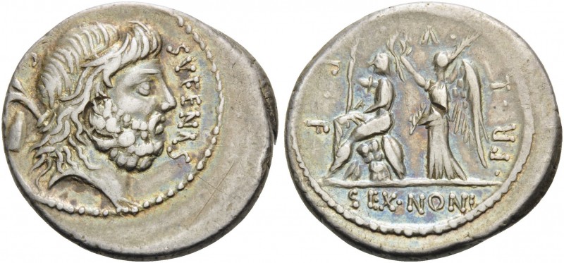 M. Nonius Sufenas, 57 BC. Denarius (Silver, 19 mm, 3.90 g, 7 h), Rome. S.C - SVF...