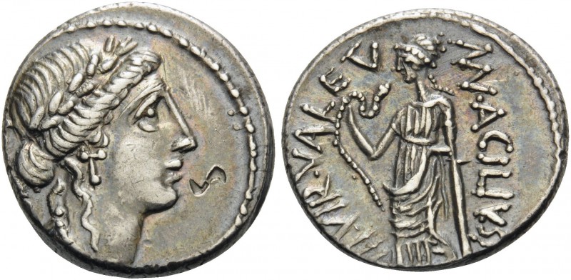Man. Acilius Glabrio, 49 BC. Denarius (Silver, 18 mm, 4.02 g, 10 h), Rome. SALVT...