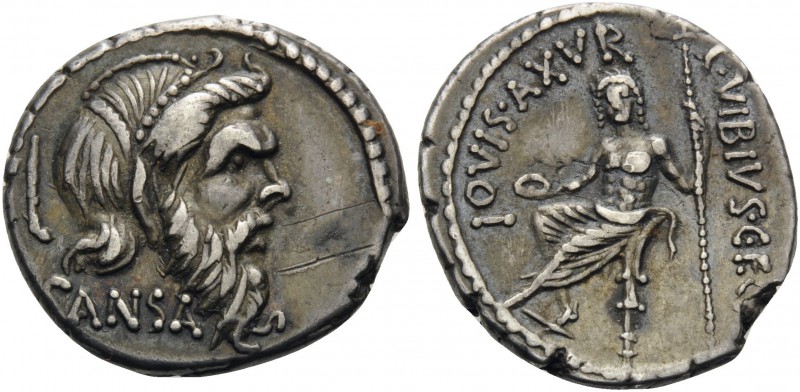 C. Vibius C.f. C.n. Pansa Caetronianus, 48 BC. Denarius (Silver, 19 mm, 4.02 g, ...