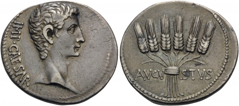 Augustus, 27 BC - AD 14. Cistophorus (Silver, 26 mm, 11.89 g, 12 h), Pergamon, 2...
