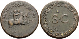 Nero & Drusus Caesar, died 31 and 33, respectively. Dupondius (Orichalcum, 29 mm, 16.04 g), struck under Gaius (Caligula), Rome, 37-38. NERO ET DRVSVS...