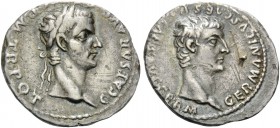 Gaius (Caligula), with Germanicus, 37-41. Denarius (Silver, 20 mm, 3.43 g, 4 h), Rome, 37-38. C CAESAR AVG GERM P M TR POT Laureate head of Gaius to r...