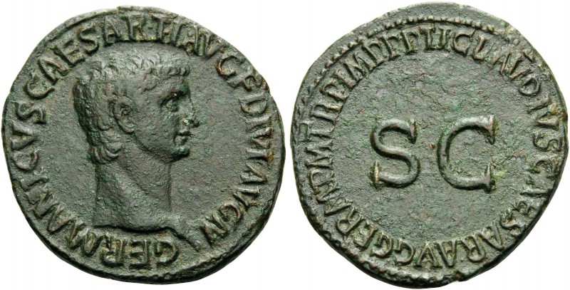 Germanicus, died 19. As (Copper, 29 mm, 9.90 g, 7 h), struck under Claudius, Rom...