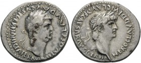 CAPPADOCIA. Caesaraea-Eusebia . Nero, with Divus Claudius, 54-68. Didrachm (Silver, 23 mm, 7.31 g, 1 h), 63-65. NERO CLAVD DIVI CLAVD F CAESAR AVG GER...