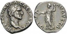 Galba, 68-69. Denarius (Silver, 19 mm, 3.49 g, 7 h), Rome, July 68 - January 69. IMP SER GΛLBΛ CΛESAR ΛVG Laureate head of Galba to right. Rev. DIVA Λ...