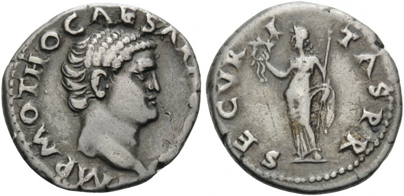 Otho, 69. Denarius (Silver, 19 mm, 3.23 g, 6 h), Rome, 15 January - 8 March 69. ...