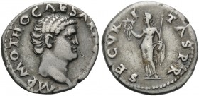 Otho, 69. Denarius (Silver, 19 mm, 3.23 g, 6 h), Rome, 15 January - 8 March 69. IMP M OTHO CAESAR AVG TR P Bare head of Otho to right. Rev. SECVRI-TAS...