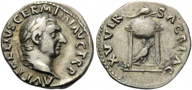 Vitellius, 69. Denarius (Silver, 19 mm, 3.33 g, 5 h), Rome, April - December 69....