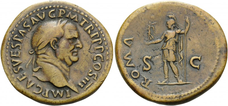 Vespasian, 69-79. Sestertius (Orichalcum, 34 mm, 26.27 g, 6 h), Rome, 71. IMP CA...