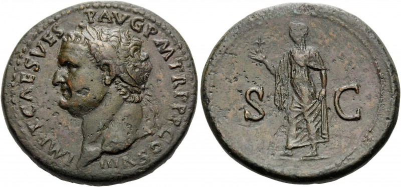 Titus, 79-81. Sestertius (Orichalcum, 36 mm, 28.71 g, 6 h), Rome, 80-81. IMP T C...
