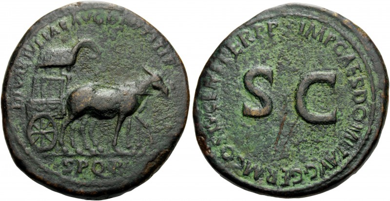 Julia Titi, Augusta, 79-90/1. Sestertius (Orichalcum, 35 mm, 24.52 g, 4 h), stru...
