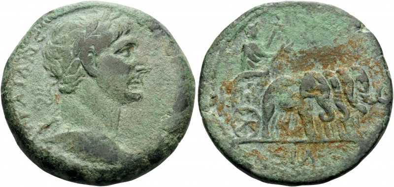 EGYPT. Alexandria . Trajan, 98-117. Drachm (Bronze, 34 mm, 25.20 g, 11 h), Year ...