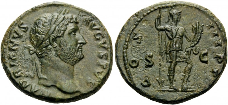 Hadrian, 117-138. As (Copper, 26 mm, 12.03 g, 6 h), Rome, 132-135. HADRIANVS AVG...