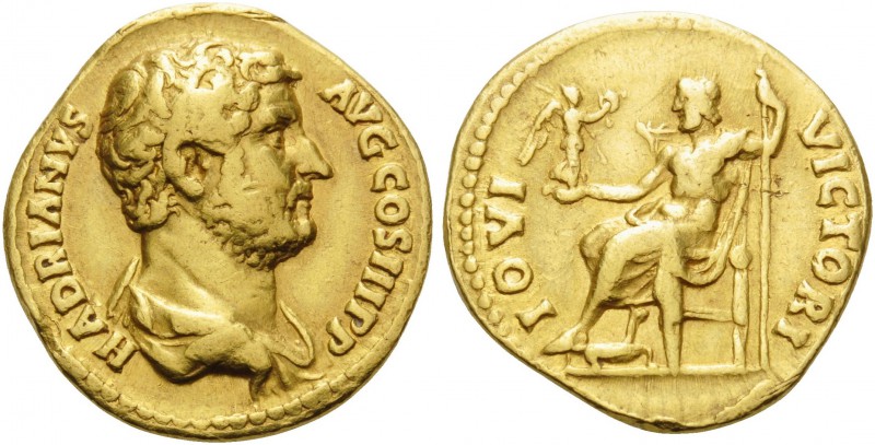 Hadrian, 117-138. Aureus (Gold, 21 mm, 7.21 g, 6 h), Rome, 134-138. HADRIANVS AV...