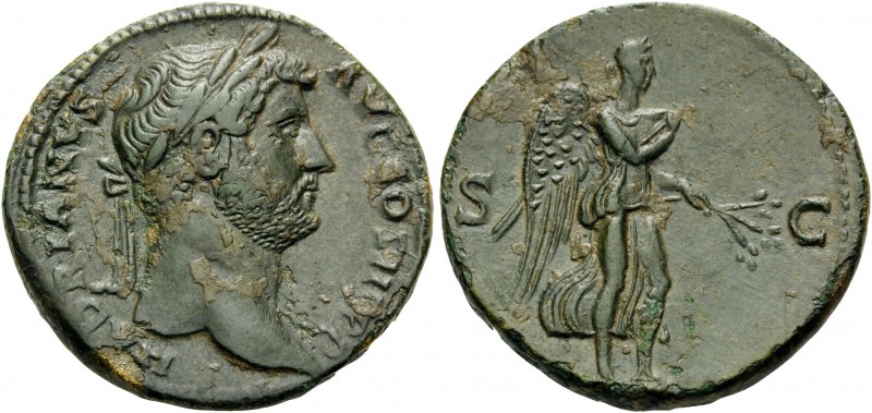 Hadrian, 117-138. Sestertius (Orichalcum, 30 mm, 23.30 g, 6 h), Rome, 134-138. H...