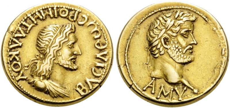 KINGS OF BOSPOROS. Rhoemetalces, AD 131/2-153/4. Stater (Gold, 19 mm, 7.79 g, 12...