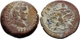 EGYPT. Alexandria . Antoninus Pius, 138-161. Drachm (Bronze), year 10 = 146/147. AVT K T AIΛ AΔP ANTΩNEINOC CEB EYC Laureate head of Antoninus to righ...