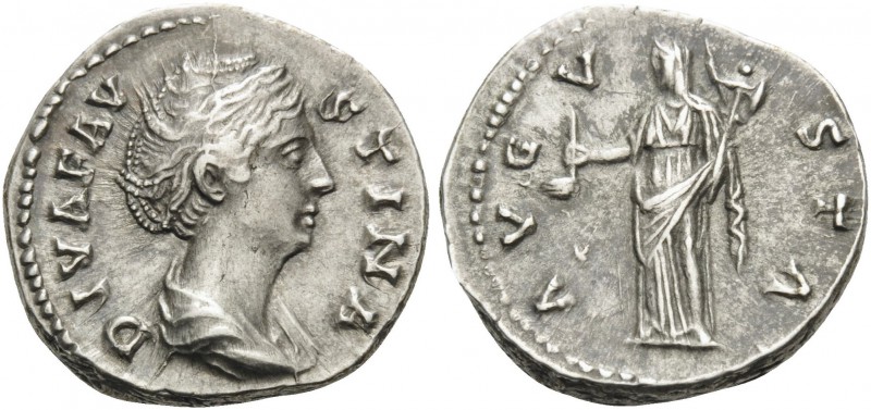 Diva Faustina Senior, died 140/1. Denarius (Silver, 18 mm, 3.51 g, 6 h), Rome, 1...