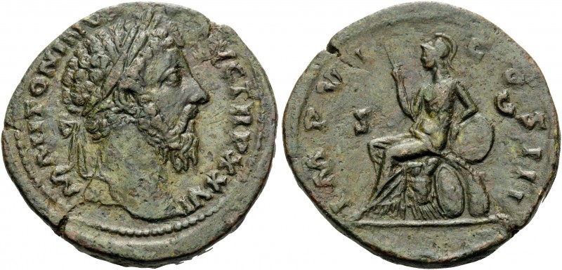 Marcus Aurelius, 161-180. Sestertius (Orichalcum, 33 mm, 23.46 g, 6 h), Rome, 17...