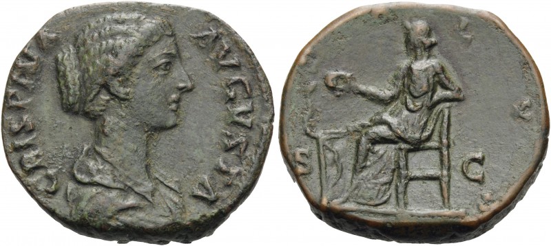 Crispina, Augusta, 178-182. Sestertius (Orichalcum, 29 mm, 20.89 g, 6 h), struck...