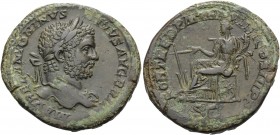 Caracalla, 198-217. Sestertius (Orichalcum, 32 mm, 23.94 g, 1 h), struck during his joint reign with Geta, Rome, 211. M AVREL ANTONINVS PIVS AVG BRIT ...