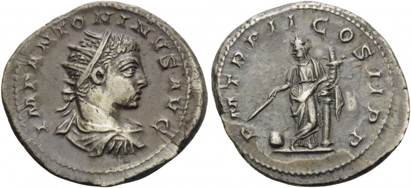 Elagabalus, 218-222. Antoninianus (Silver, 24 mm, 6.41 g, 4 h), Rome, 219-220. I...