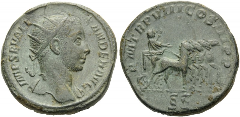Severus Alexander, 222-235. Dupondius (Orichalcum, 25 mm, 12.32 g, 12 h), Rome, ...
