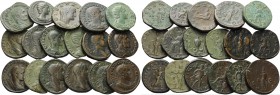 SEVERAN DYNASTY. (Orichalcum, 344.00 g). Lot of 17 Bronzes of the Second Quarter of the 3rd Century, all Sestertii unless otherwise mentioned: Elagaba...