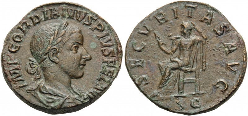 Gordian III, 238-244. Sestertius (Orichalcum, 30 mm, 18.51 g, 12 h), Rome, 241-2...