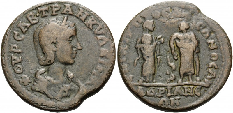 MYSIA. Hadrianaea . Tranquillina, Augusta, 241-244. Tetrassarion (Bronze, 32 mm,...