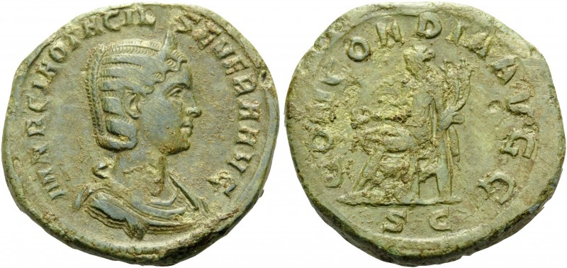 Otacilia Severa, Augusta, 244-249. Sestertius (Orichalcum, 30 mm, 20.42 g, 6 h),...