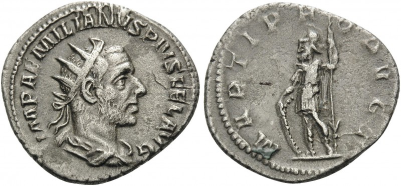 Aemilian, 253. Denarius (Silver, 22 mm, 3.22 g, 6 h), Rome. IMP AEMILIANVS PIVS ...