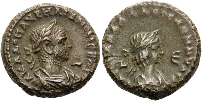 EGYPT. Alexandria . Aurelian, with Vabalathus, 270-275. Tetradrachm (Potin, 20 m...