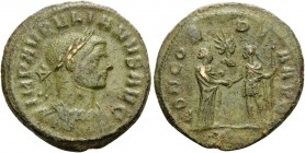 Aurelian, 270-275. Sestertius (Orichalcum, 24 mm, 9.03 g, 12 h), Rome, 4th officina, January-September 275. IMP AVRELIANVS AVG Laureate and cuirassed ...