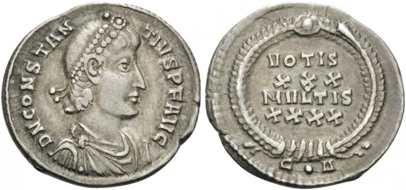 Constantius II, 337-361. Siliqua (Silver, 21 mm, 3.14 g, 12 h), Constantinople, ...