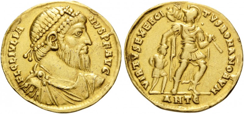 Julian II, 360-363. Solidus (Gold, 21 mm, 4.44 g, 5 h), Antioch, 5th officina, 3...