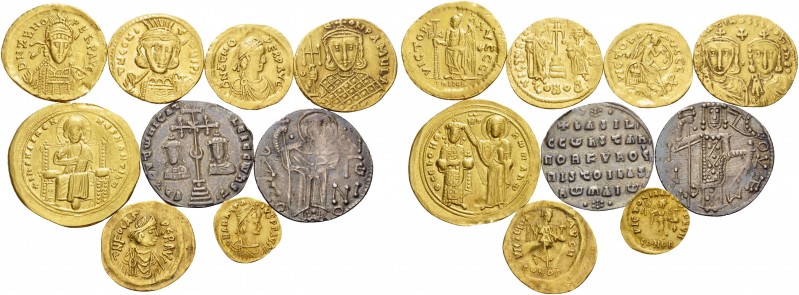 Late Roman and Byzantine. (26.00 g). Lot of 7 Gold and 2 Silver Late Roman and B...