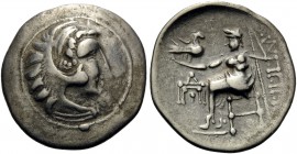CELTIC, Lower Danube. Uncertain tribe . Circa 2nd century BC. Drachm (Silver, 20 mm, 3.35 g, 11 h), imitating Philip III of Macedon. Celticized head o...