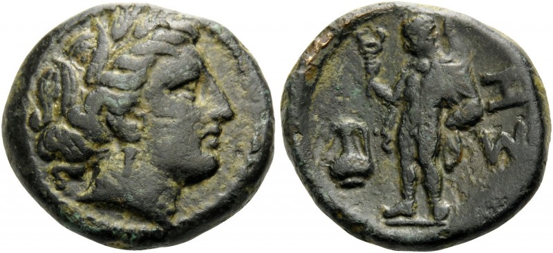 THRACE. Sestos . Circa 300 BC. Trichalkon (Bronze, 17 mm, 5.32 g, 10 h). Wreathe...