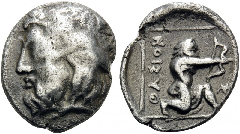 ISLANDS OFF THRACE, Thasos. Circa 411-340 BC. Drachm (Silver, 16 mm, 3.06 g, 11 ...