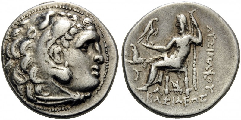 KINGS OF THRACE. Lysimachos, 305-281 BC. Drachm (Silver, 18 mm, 4.40 g, 11 h), I...
