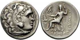 KINGS OF THRACE. Lysimachos, 305-281 BC. Drachm (Silver, 18 mm, 4.40 g, 11 h), In the types of Alexander III of Macedon, Kolophon, circa 299/8-297/6 B...
